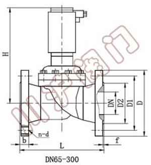 ZCM煤气电磁阀外形尺寸图