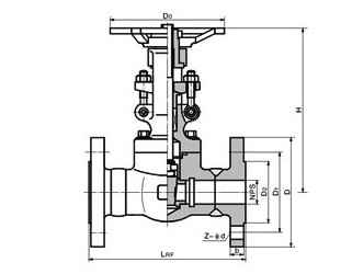 锻钢闸阀外形尺寸图