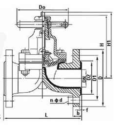 堰式衬胶隔膜阀外形尺寸图