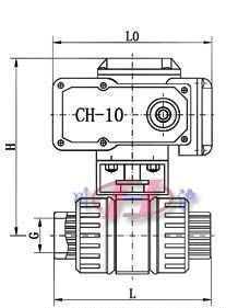 SQ911S电动塑料球阀 配CHR执行器 