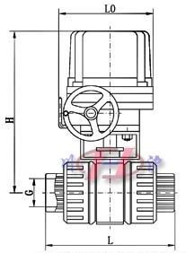 SQ911S电动塑料球阀 配HQ执行器 