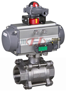 Q611F气动内螺纹球阀 (三片式阀体)