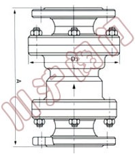 YB41X固定比例式减压阀 外形尺寸图