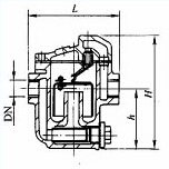 CS45H钟形浮子式疏水阀外形尺寸图