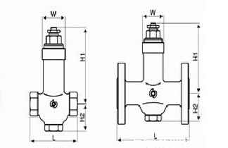 液体膨胀式蒸汽疏水阀外形尺寸图