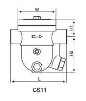 CS11热静力疏水阀外形尺寸图