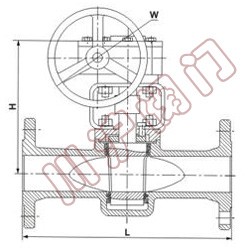 德标卡套式旋塞阀 外形尺寸图