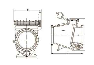 HH44X微阻缓闭止回阀外形尺寸图